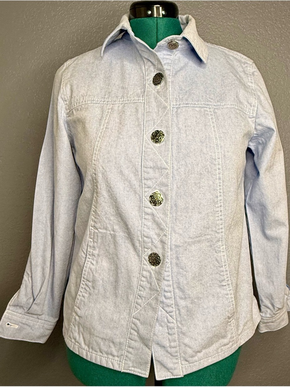 Susan Graver Light Blue Jean Jacket